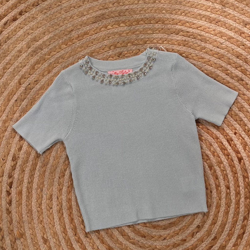 Camiseta piedras azul