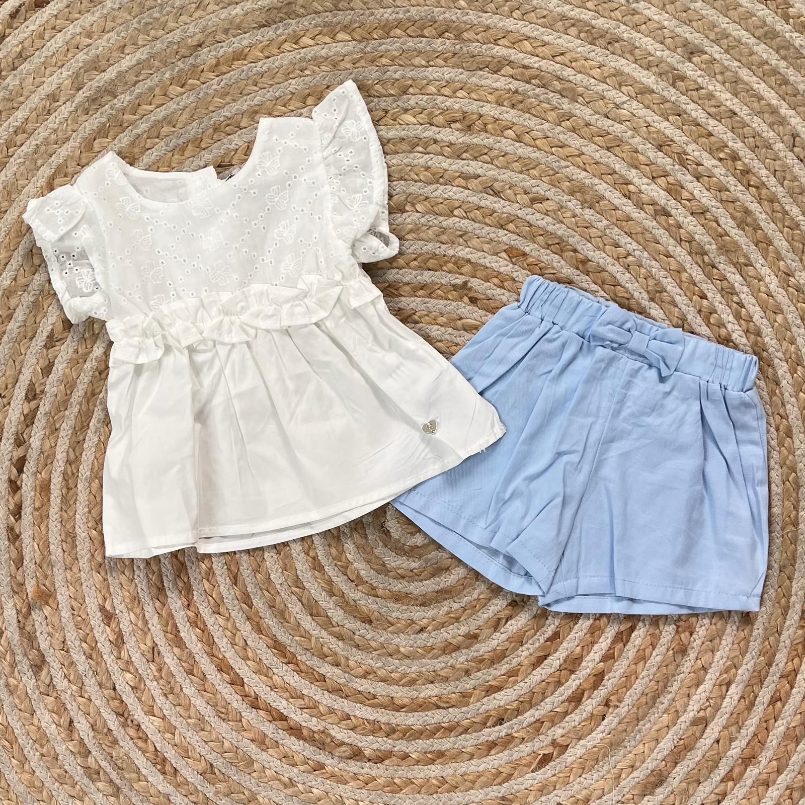 Conjunto brocado blanco