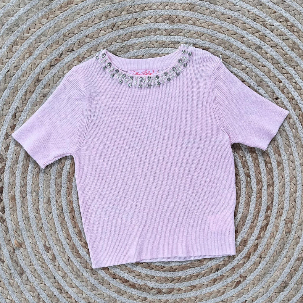 Camiseta piedras rosa