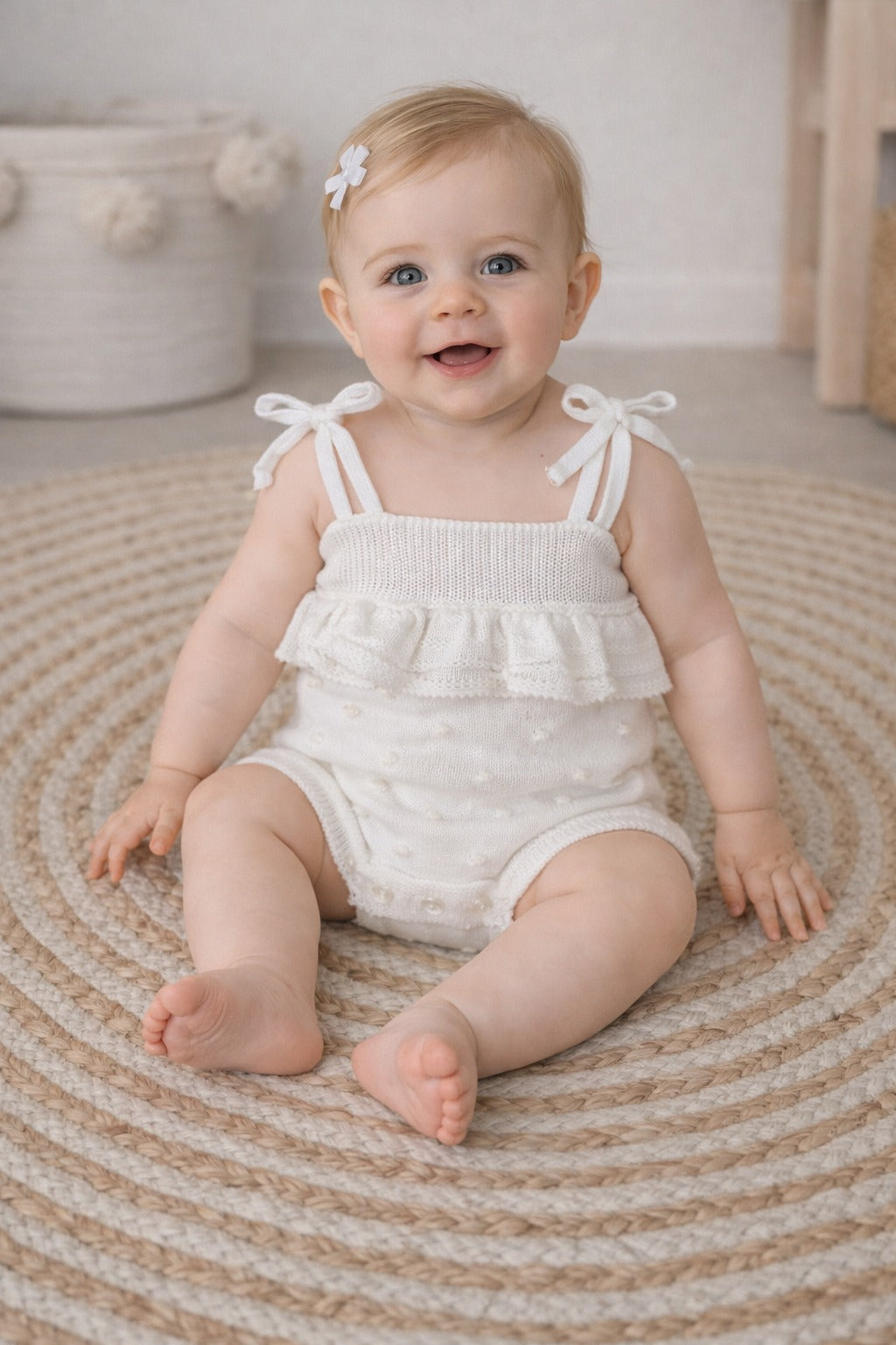 Ranita hilo rosa blanco