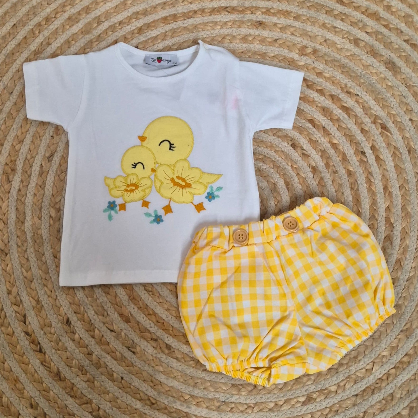 Conjunto pollito vichy