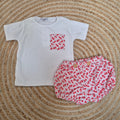 Conjunto flores roja