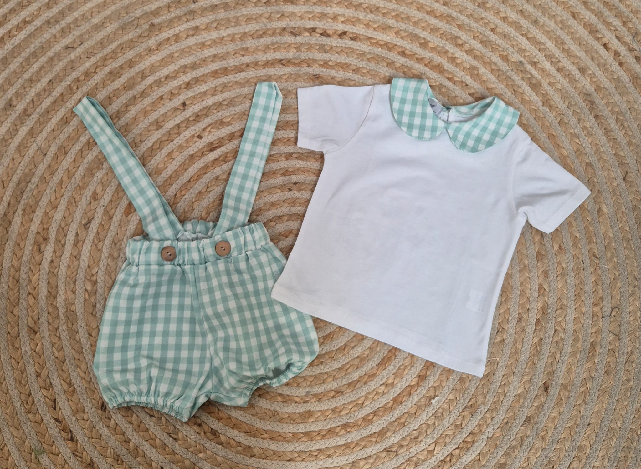 Conjunto peto vichy verde