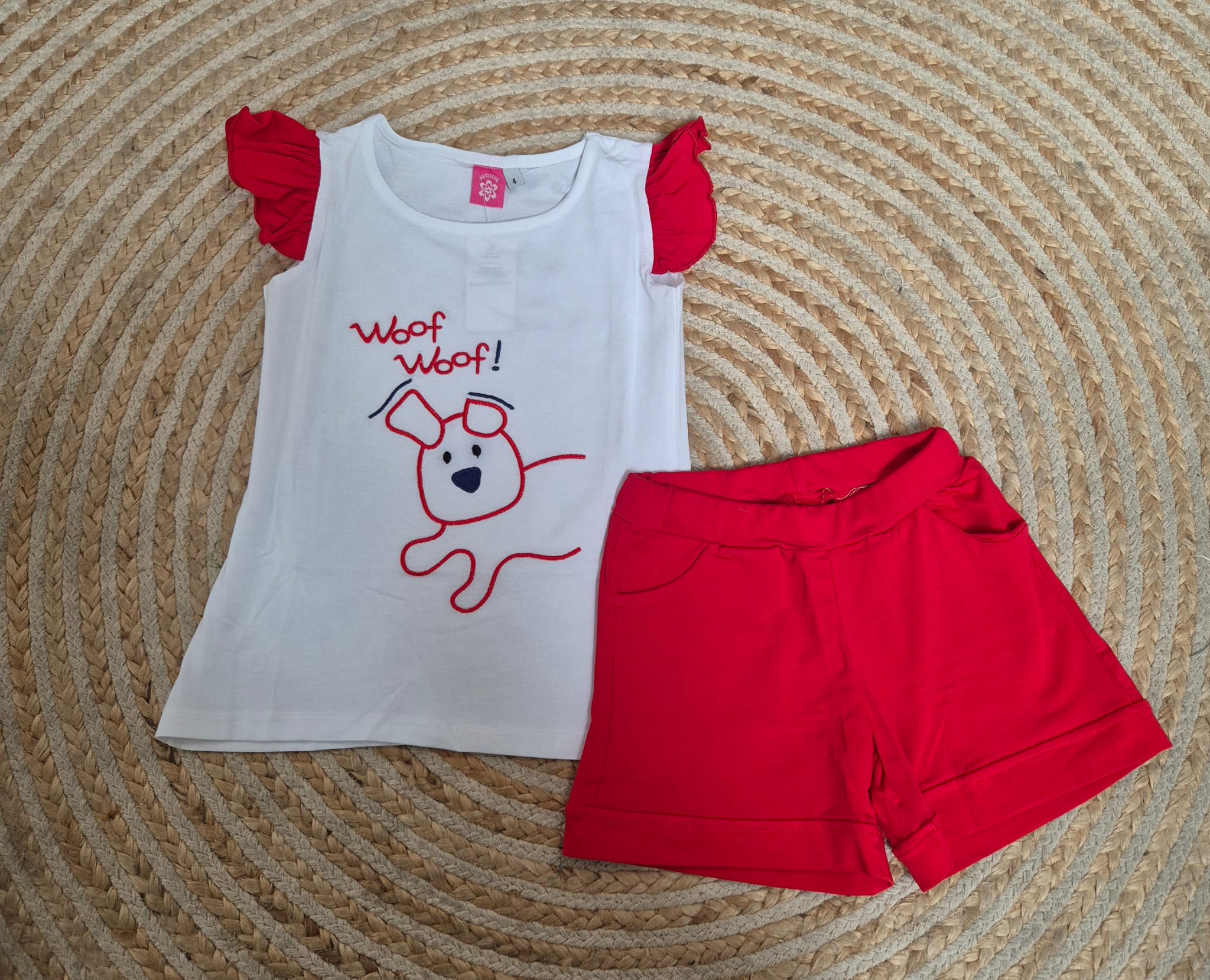 Conjunto woof rojo