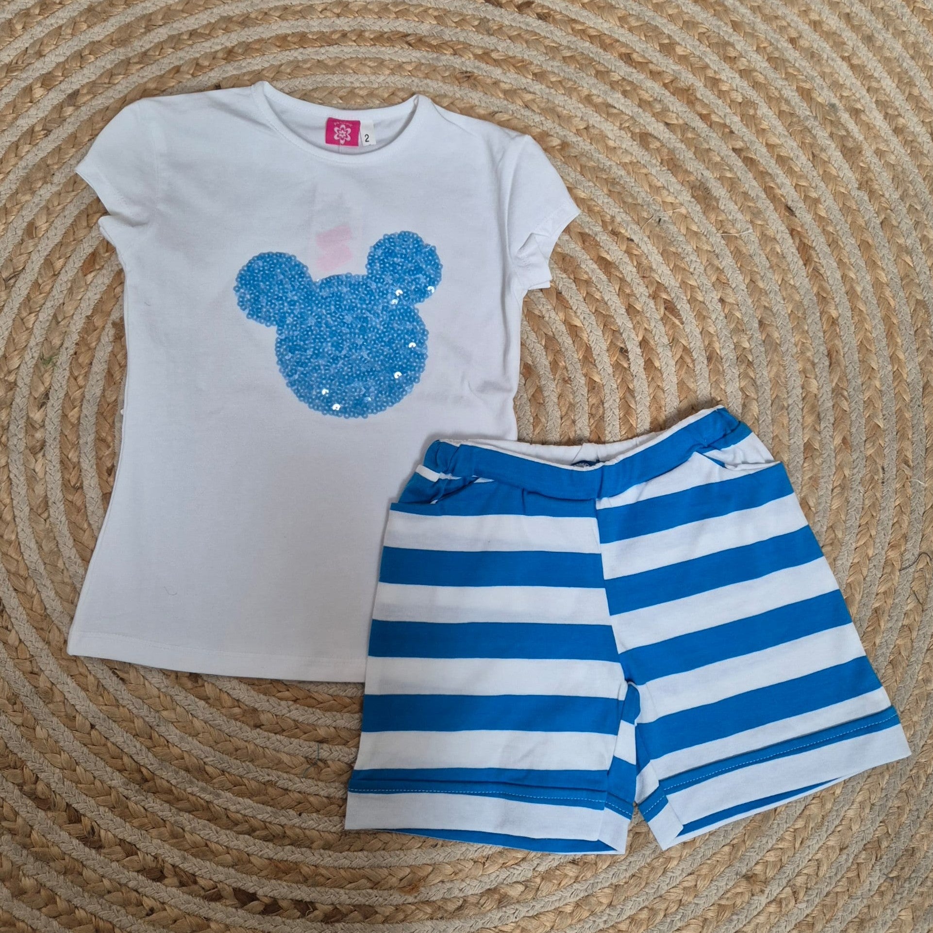 Conjunto mickey raya azul