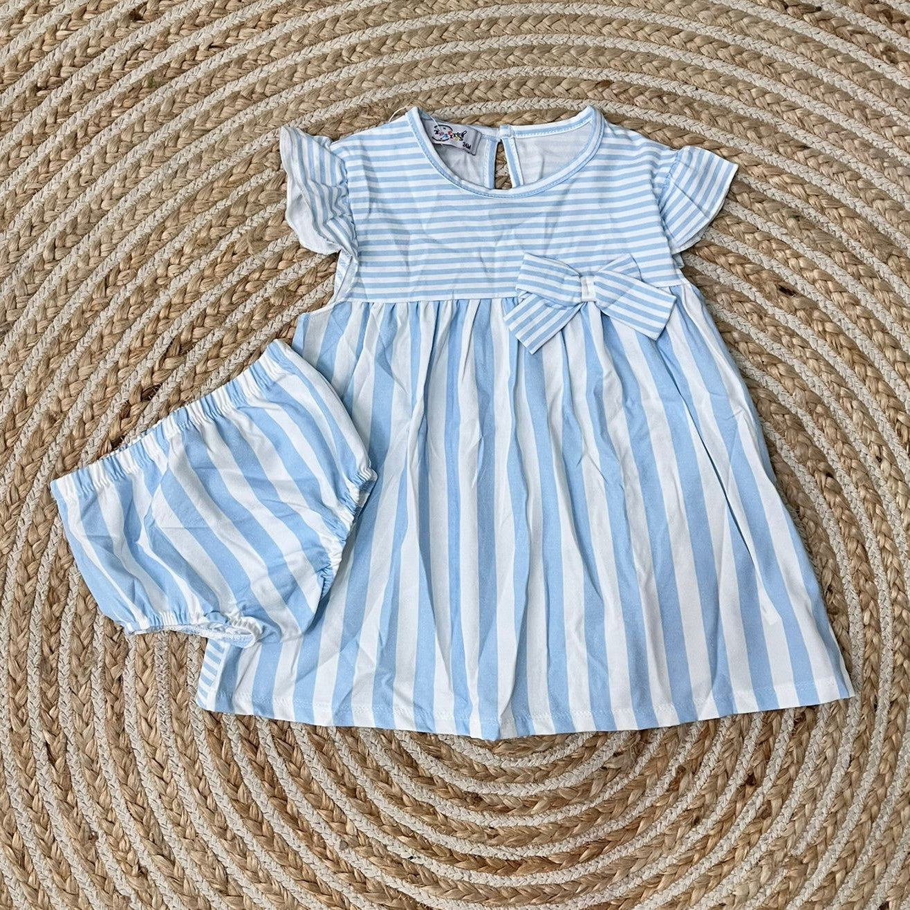 Vestido rayas azul
