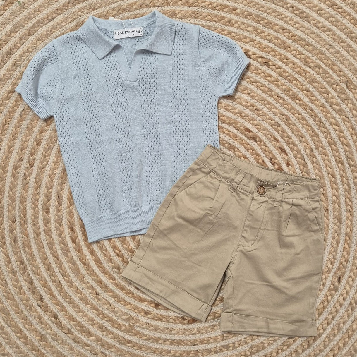 Conjunto calado azul