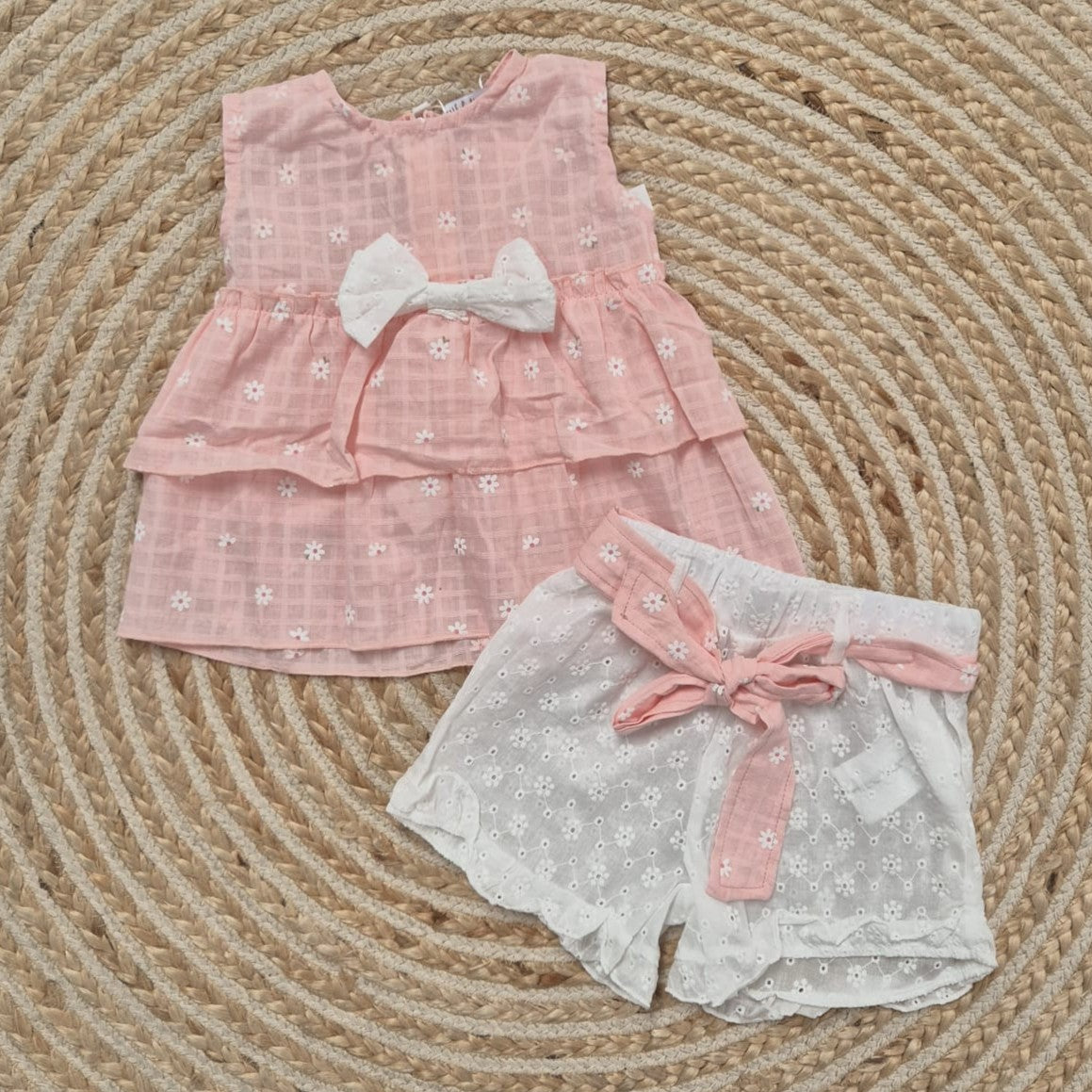 Conjunto margaritas rosa