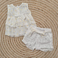 Conjunto margaritas blanco