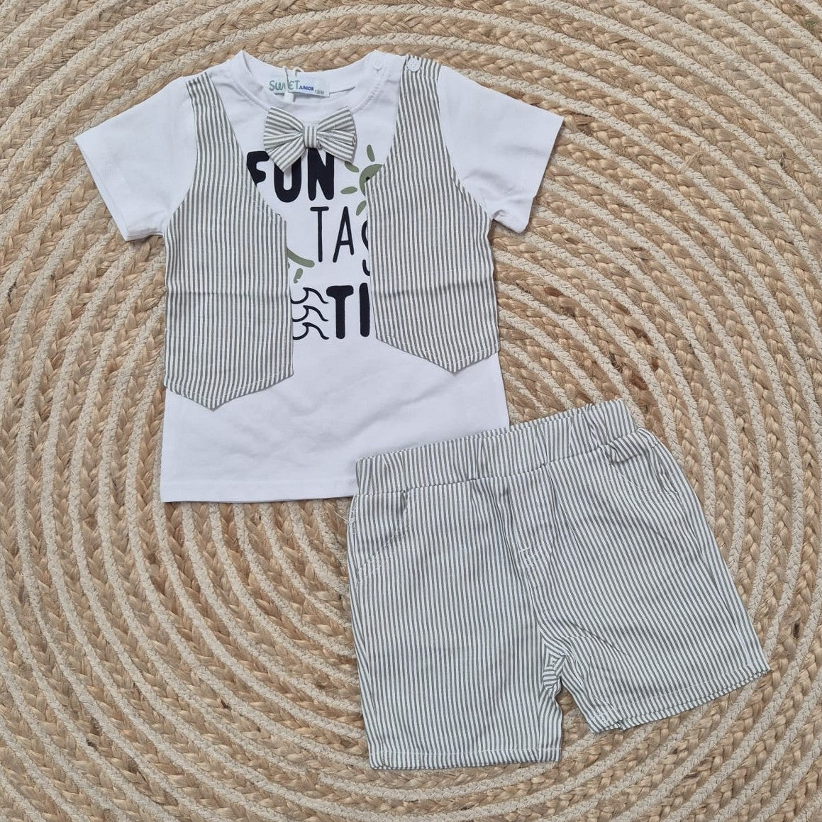 Conjunto chaleco verde