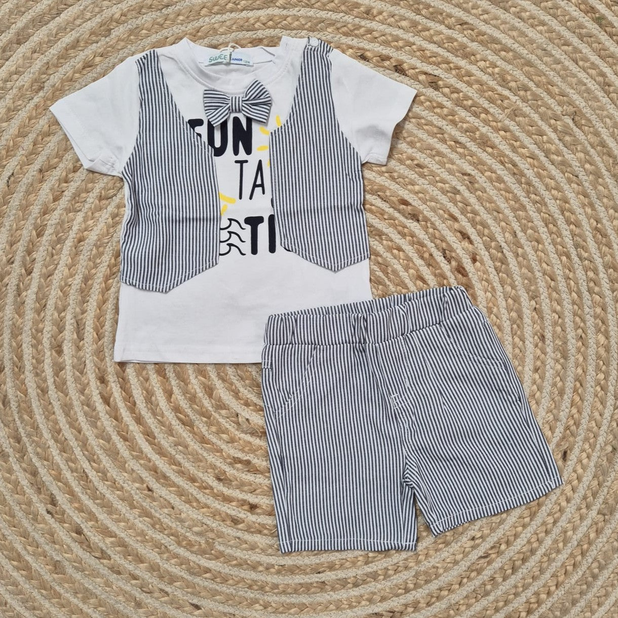Conjunto chaleco azul
