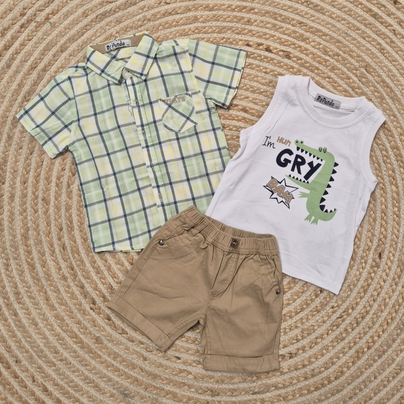 Conjunto gry beige