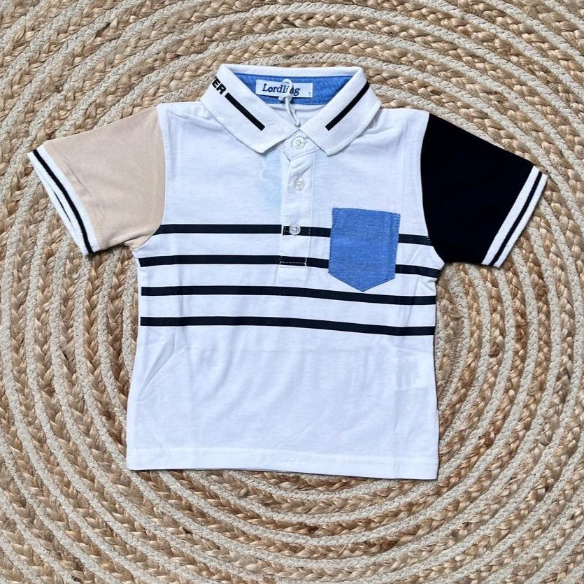 Polo bolsillo blanco