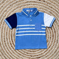 Polo bolsillo azul