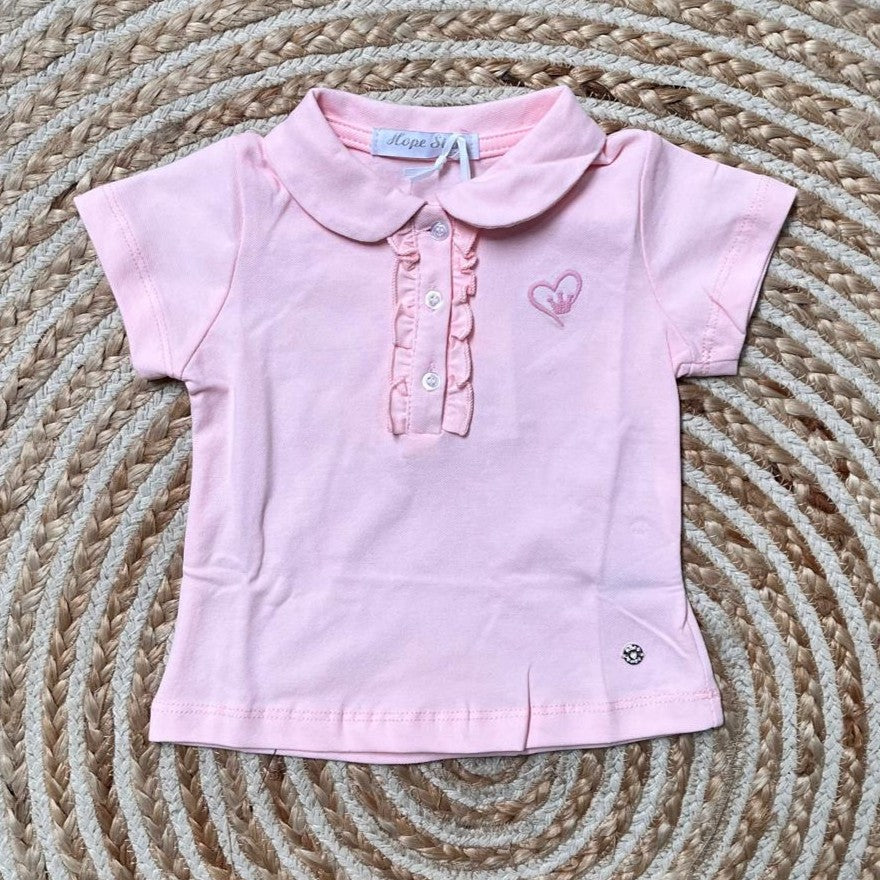 Polo corazon rosa