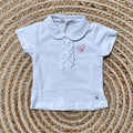 Polo corazon blanco