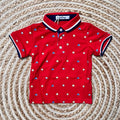 Polo animales rojo