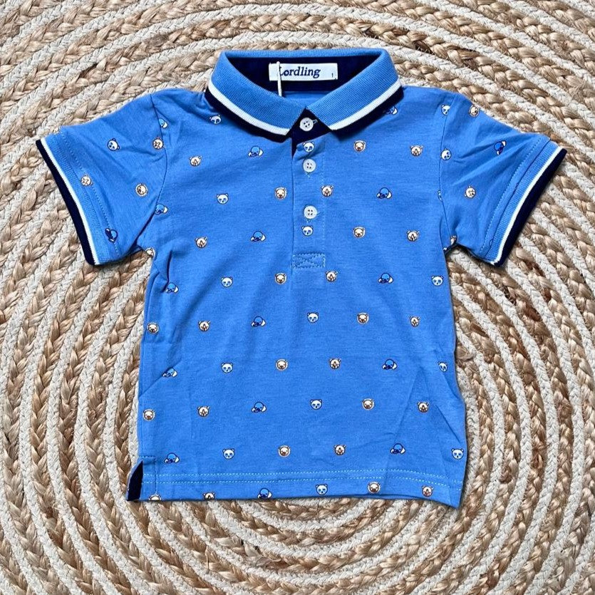 Polo animales azul