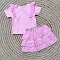 Conjunto puntilla rosa