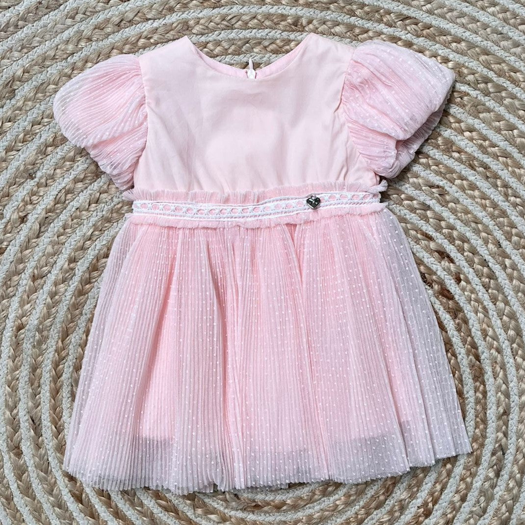 Vestido gasa rosa
