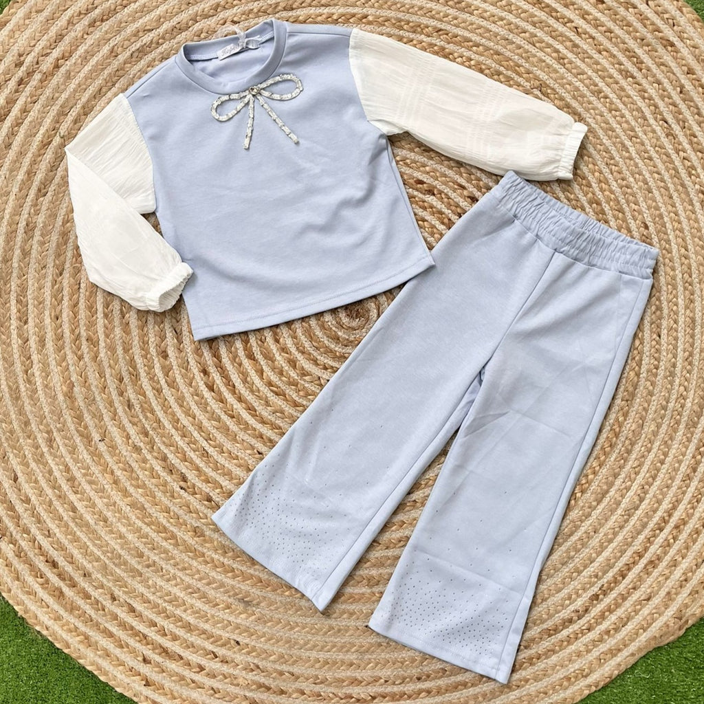 Conjunto lazo azul