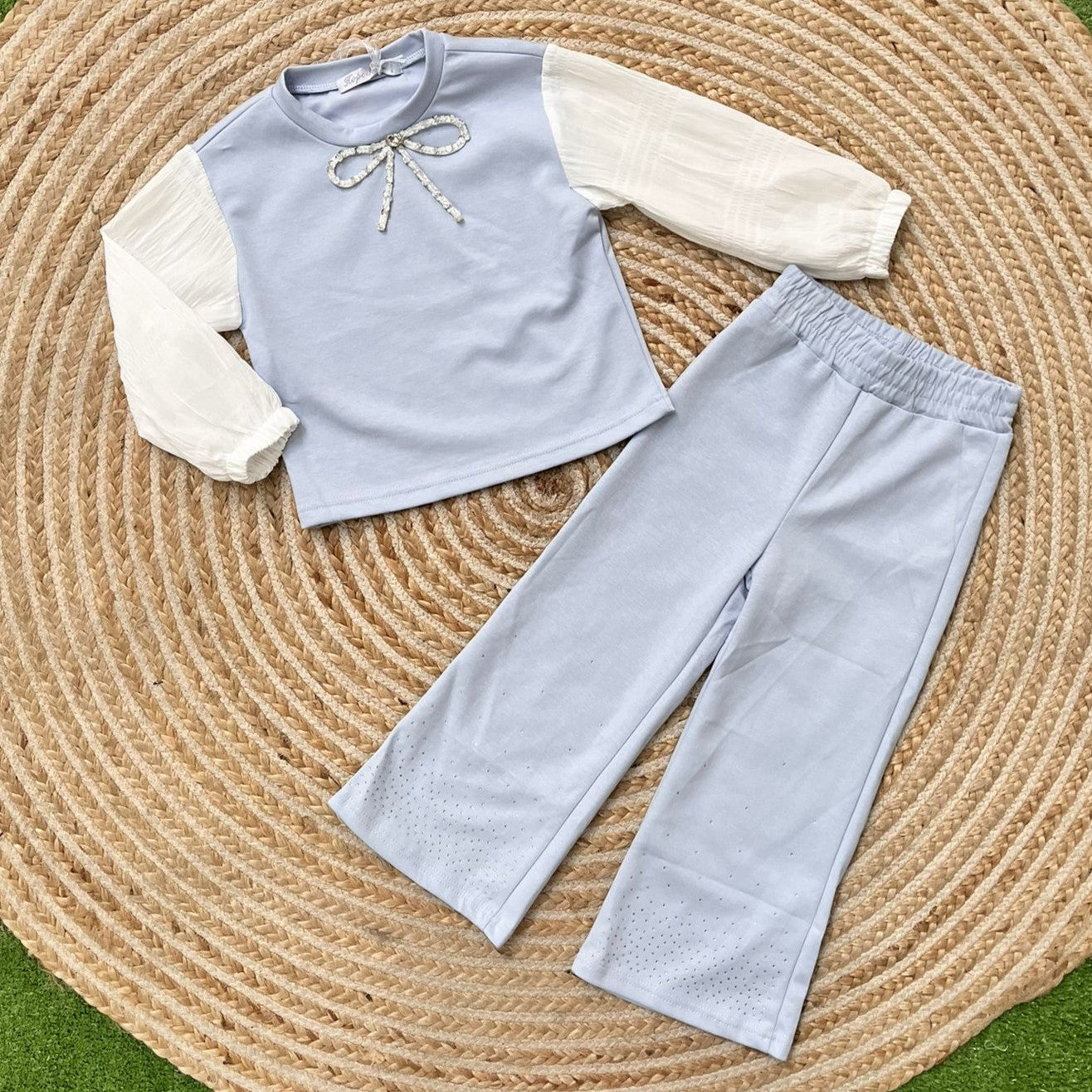 Conjunto lazo azul