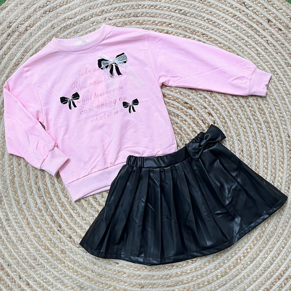 Conjunto polipiel rosa