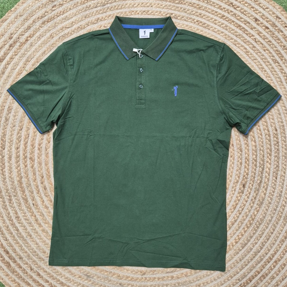 Polo golf verde oscuro