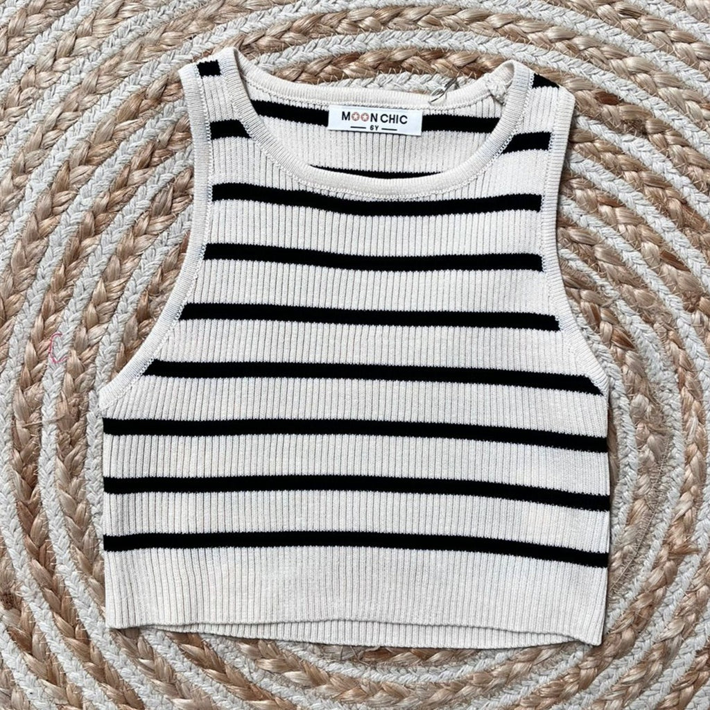 Camiseta rayas beige