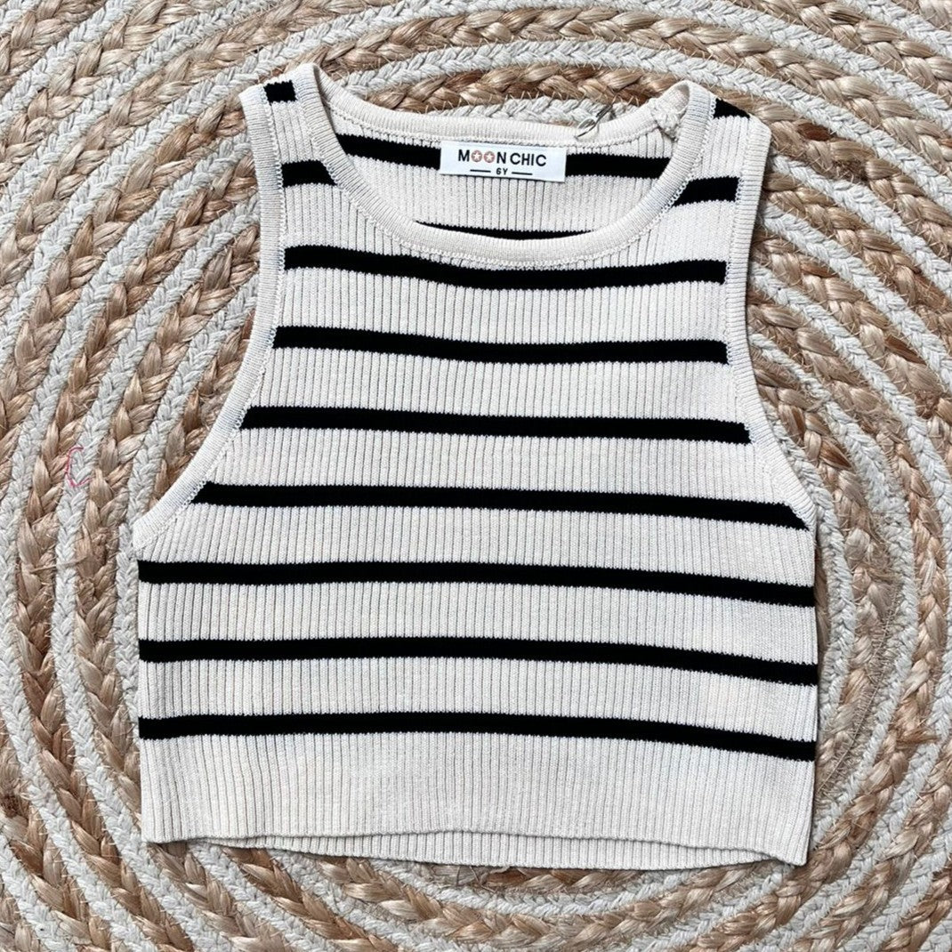 Camiseta rayas beige