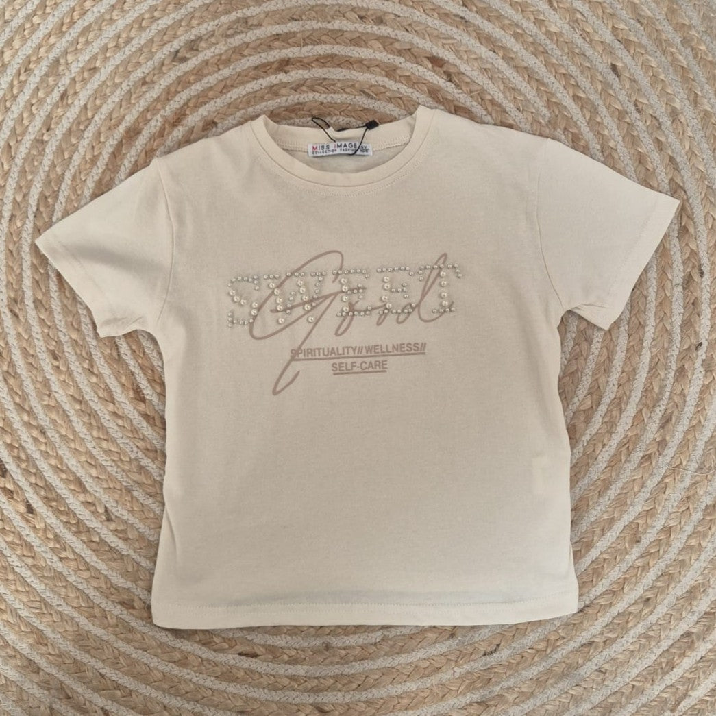 Camiseta sweet beige