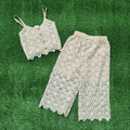 Conjunto brocado beige