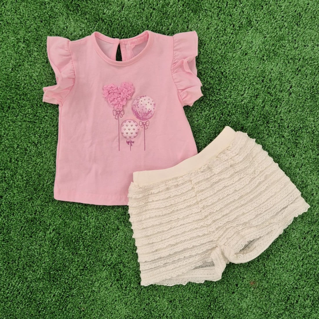 Conjunto globo rosa
