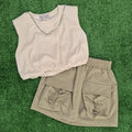 Conjunto hombrera beige