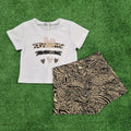 Conjunto estampado cebra