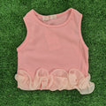 Camiseta volante rosa