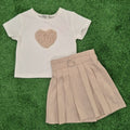 Conjunto relieve beige