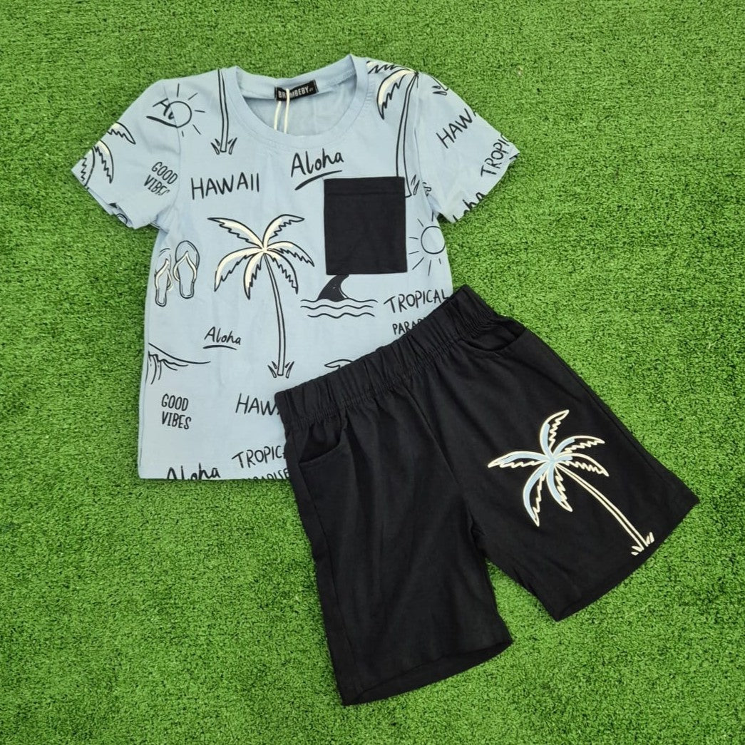 Conjunto aloha azul