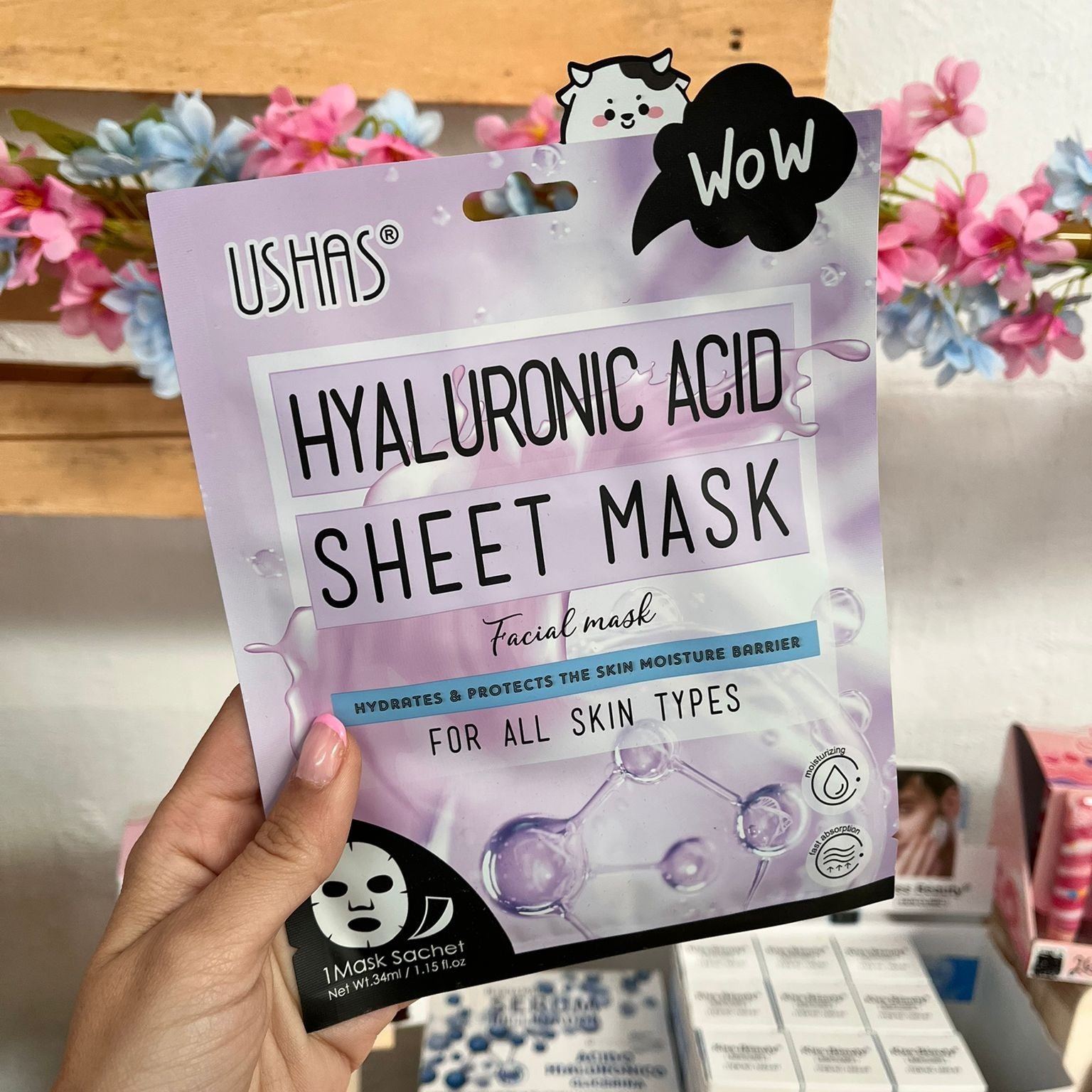 Mascarilla facial wow acido hialuronico