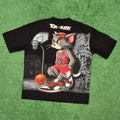 Camiseta Tom y Jerry negra