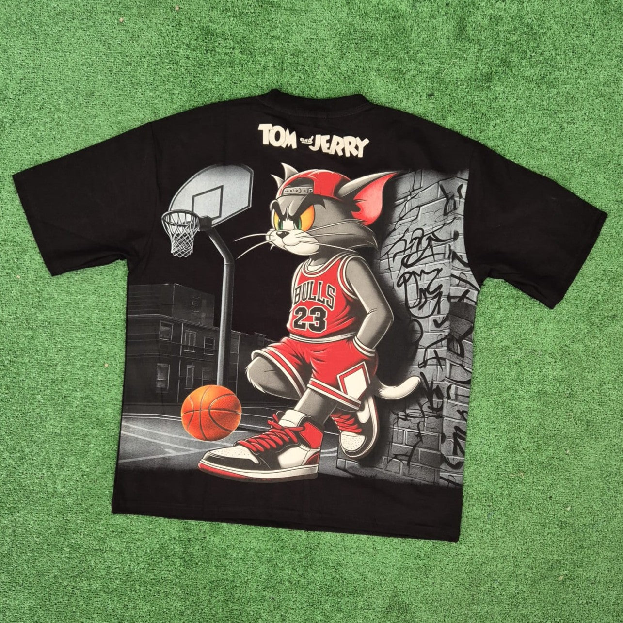 Camiseta Tom y Jerry negra
