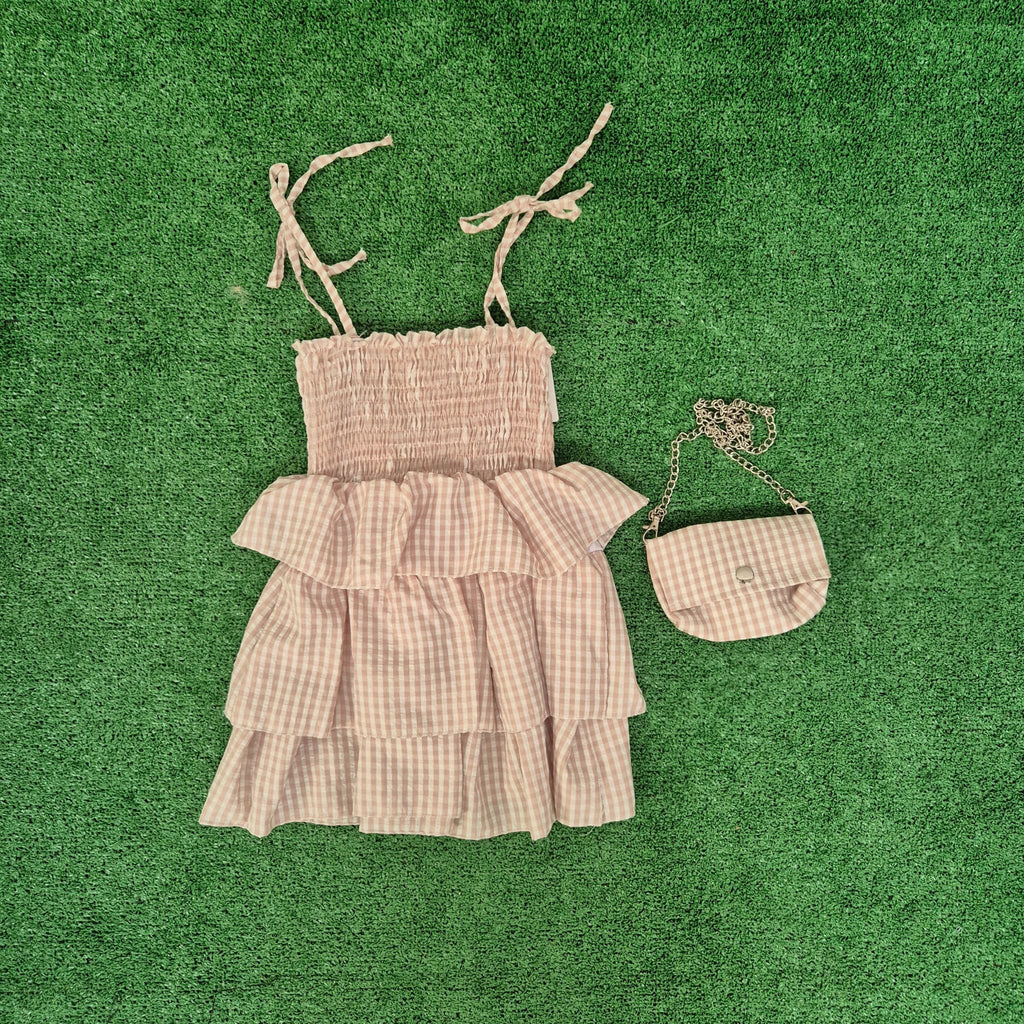 Vestido abeja beige
