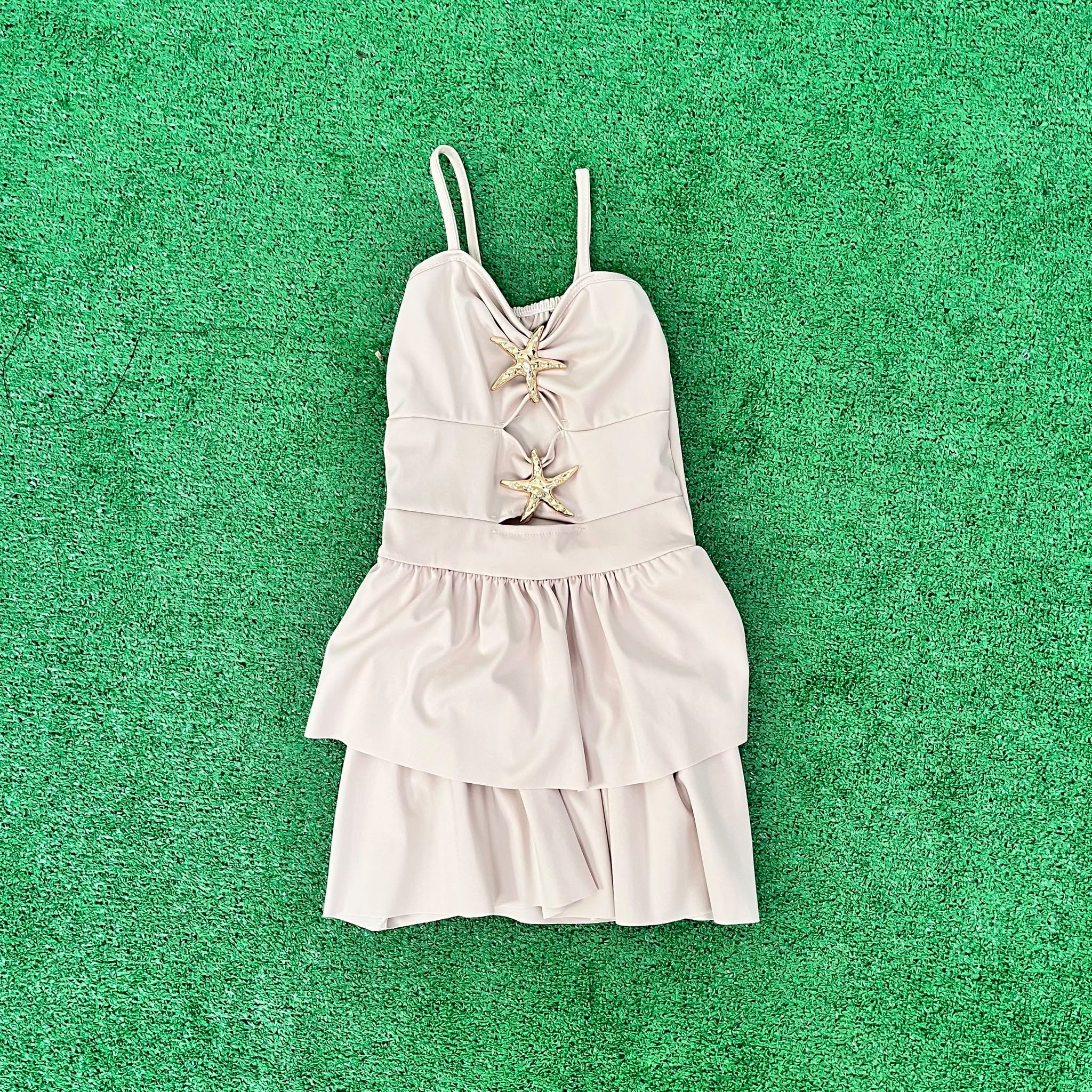 Vestido mar beige