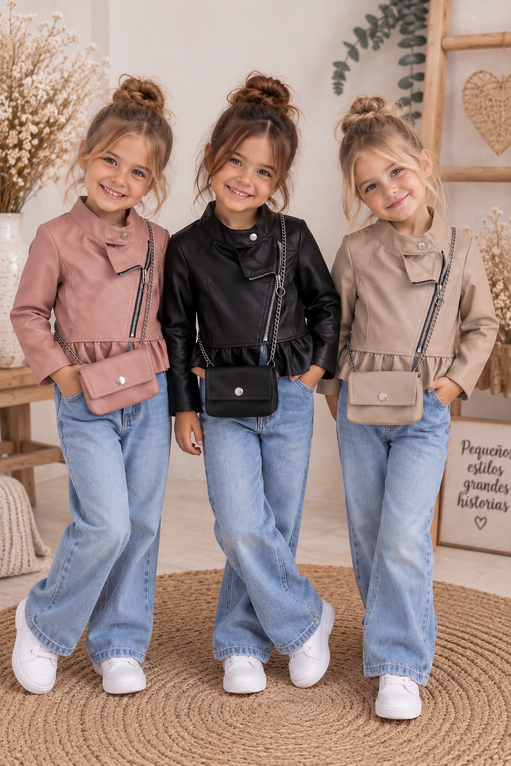 Chaqueta polipiel volante
