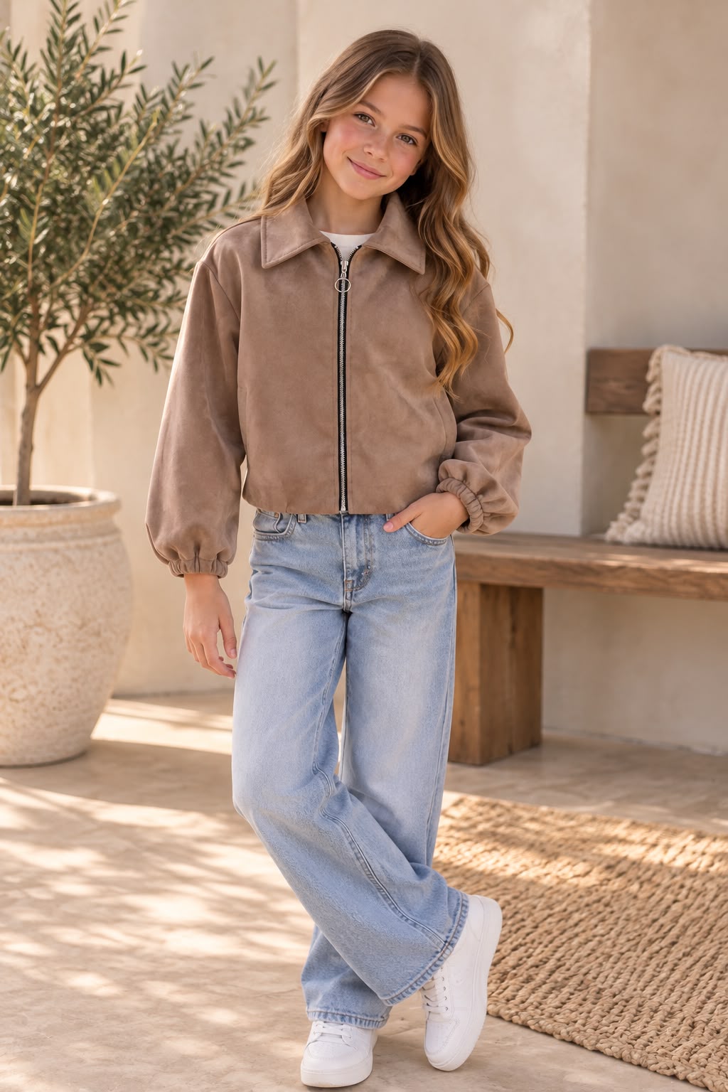 Chaqueta antelina