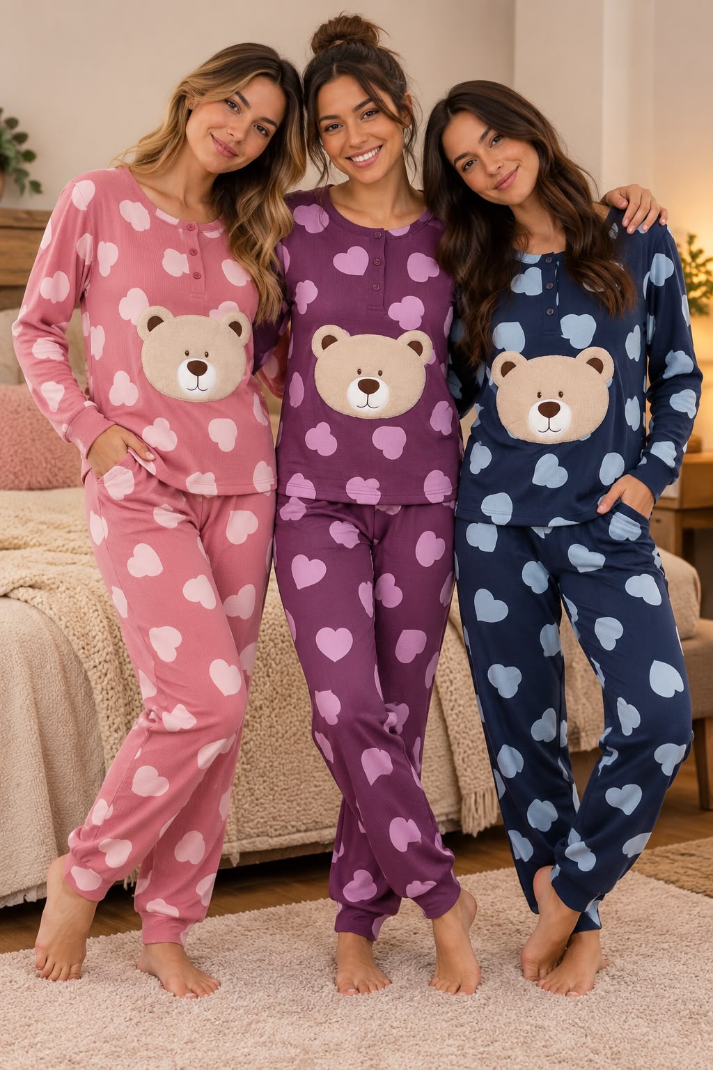 Pijama oso lunares