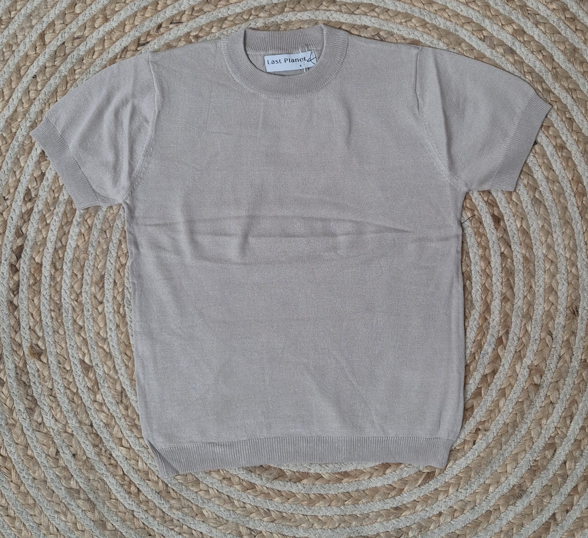 Camiseta hilo beige
