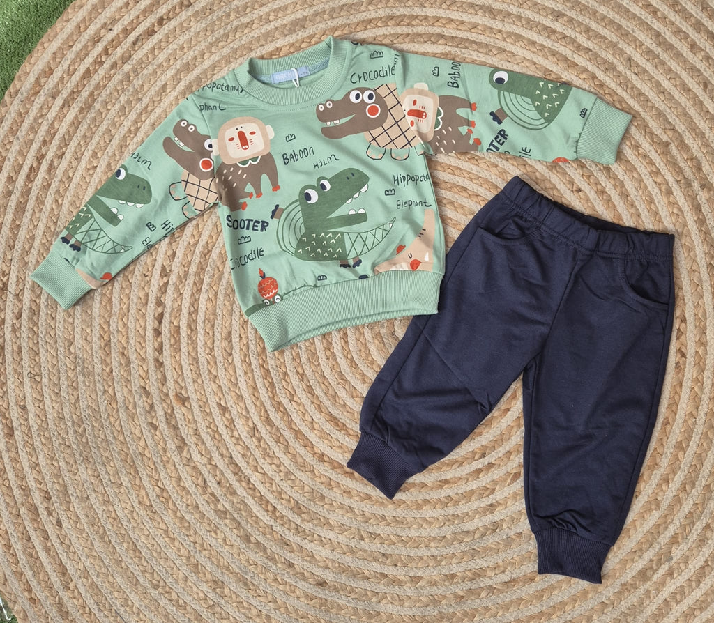 Chandal cocodrilo verde
