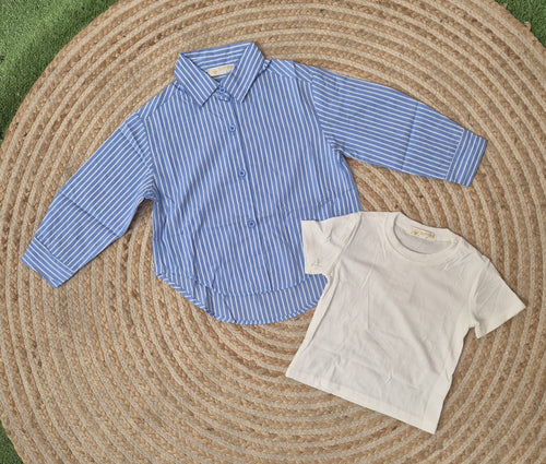 Camisa rayas azul