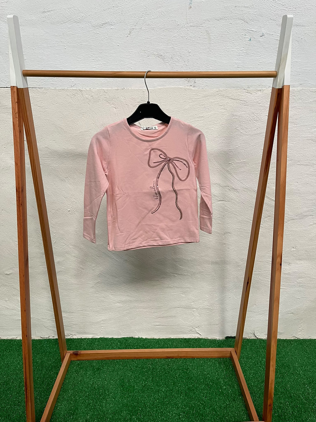 Camiseta lazo lentejuela